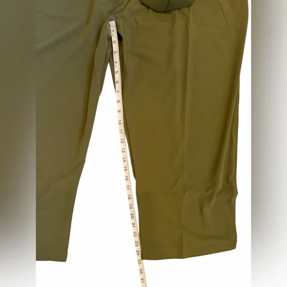 SONCY CROSS OVER JUMPSUIT WITH BELT Olive Green Size 26 NWT SONCY Vanity Size 4 - Picture 7 of 12